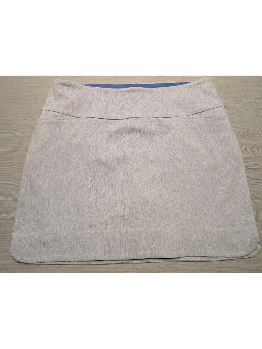 S.C. & Co. Heathered Blue Spacedye Skort Textured Pattern Tummy Control XL